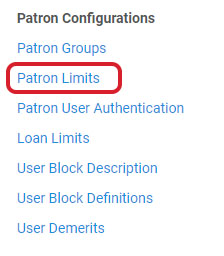 Patron Limits under Patron Configurations